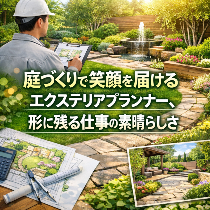 庭づくりで笑顔を届けるエクステリアプランナー、形に残る仕事の素晴らしさ