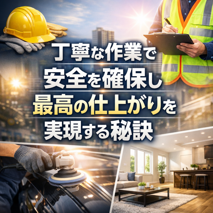 丁寧な作業で安全を確保し最高の仕上がりを実現する秘訣